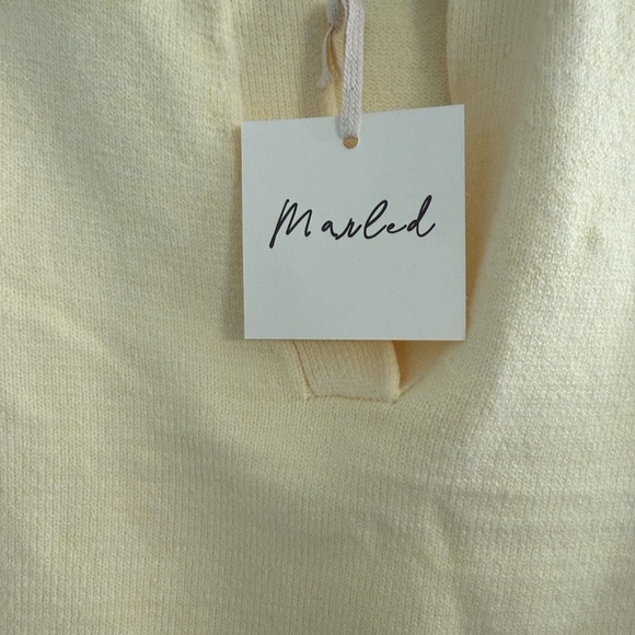 Marled Light Yellow Women’s Collard Shirt - Size M - Picture 5 of 6